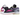Air Jordan 1 Low Purple Magenta sneakers sedd från sidan med lila läderpaneler, magenta detaljer, vita skosnören och en klassisk vit swoosh.