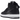 Nike Air Force 1 Mid Stussy Black White sneakers i vinklad profil med svart läderöverdel, vita detaljer, snören och tjock gummisula