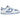 Nike Dunk Low Reverse UNC sneakers i sidoprofil med ljusblå läderöverlägg på vit bas, vita skosnören och matchande sula