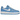 Nike Air Force 1 Low Color of the Month University Blue sneakers i en klassisk vinklad profil med ljusblått läder och vit swoosh på sidan.