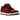 Nike SB Dunk Low Cherry sneakers i en vinklad vy med en djupröd läderovandel, vinröd mocka och en vit mellansula med Swoosh-logotyp