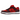 Nike SB Dunk Low Cherry sneakers i sidoprofil med röd läderovandel, mörkröda överdrag och en klassisk vit mellansula med kontrasterande detaljer