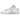 Nike Blazer Low sacai White Patent Leather sneakers i en klassisk sidovy med glansigt vitt läder och överlappande designdetaljer