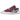 Nike Blazer Low sacai KAWS Purple Dusk sneakers i sidoprofil med en lagvis sula, dubbla plösar och de distinkta överlappande blå och rosa swoosh-logotyperna