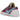 Nike Blazer Low sacai KAWS Purple Dusk sneakers sedda från sidan med lager-på-lager swoosh, dubbla plösar och färgglad mockakonstruktion.
