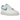 Nike Air Force 1 Low Next Nature University Blue sneakers i sidoprofil med vit läderbas, ljusblå detaljer och klassisk sula