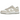 Nike Dunk Low Next Nature White Light Orewood Brown sneakers, sidovy som visar en ovandel i ljust brunt och vitt läder med perforerad tå.