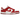 Nike Dunk Low Next Nature White Gym Red sneakers i sidoprofil med vit läderbas, röda detaljer, röd swoosh och vit mellansula
