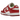 Nike Dunk Low Next Nature White Gym Red sneakers i sidoprofil med vit läderbas, röda paneler, röd swoosh och en klassisk gummisula.