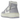 Air Jordan 1 Elevate High Titanium sneakers sedda från sidan med vit läderöverdel, blåa hälpartier, plattformssula och ren design.