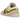 Air Jordan 1 Low SNKRS Day sneakers i sidoprofil med texturerat guldfärgat yttermaterial, vita skosnören och ett distinkt mönster på sulan