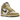 Nike Dunk High Retro Re-Raw Halloween (2021) sneakers sidoprofil i grönt och vitt läder med orange swoosh och en gulnad mellansula