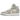 Air Jordan 1 Mid SE Particle Grey sneakers i sidoprofil med grå mockadetaljer, vit swoosh och klassisk snörning på den mellanhöga silhuetten