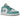 Air Jordan 1 Low New Emerald sneakers i profil med grå och grön läderovandel, vit mellansula och ikoniskt Swoosh-logotyp