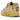 Nike Air Max 1 Travis Scott Cactus Jack Saturn Gold sneakers i profil, med gyllene ovandel, omvänd swoosh och mönstrade skosnören