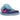 Nike SB Dunk Low Run The Jewels sneakers sedd från sidan med detaljer i djupt blå mocka, rosa Swoosh och semitransparent yttersula.
