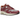 Nike Air Max 1 Patta Waves Maroon sneakers i sidoprofil med vågformad vinröd mudguard, grå ovandel, vit mellansula och synlig Air-dämpning