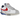 Nike Zoom Cortez SP sacai White University Red Blue sneakers i vinklad profil med vit läderovandel, röd Swoosh och synlig Air-enhet i mellansulan