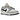 Nike Dunk Low Light Iron Ore sneakers i sidoprofil med grå tygoverdel, vit läder-swoosh och en klassisk vit mellansula med gummisula