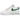Nike Air Force 1 Low 07 LV8 40th Anniversary Sail Malachite sneakers i en vinklad vy med gräddvit ovandel, grön swoosh och gummisula