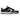 Nike Dunk Low Chenille Swoosh Black Grey sneakers i sidoprofil med grå läderbas, svarta överlägg och en svart chenille swoosh-logotyp