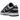 Nike Dunk Low Chenille Swoosh Black Grey sneakers i sidoprofil med grå läderbas, svarta detaljer och ett vitt chenille-swoosh på sidan