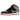 Air Jordan 1 Mid Bred Shadow sneakers i en klassisk vinklad profilvy med svarta och gråa läderpaneler samt röd Jumpman-detalj på plösen