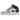 Air Jordan 1 Mid Wolf Grey Midnight Navy sneakers i sidoprofil med en grå ovandel i läder, mörkblå detaljer och en klassisk yttersula