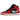 Air Jordan 1 Mid Gym Red Black White (2024) sneakers i sidoprofil med röda läderpaneler, svart Swoosh-logotyp och vita skosnören.