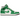 Air Jordan 1 Mid Lucky Green sneakers i sidoprofil med vita paneler, gröna läderdetaljer, svart swoosh och vit mellansula