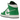 Air Jordan 1 Mid Lucky Green sneakers sedda från sidan med vit läderbas, gröna överlägg och svart swoosh samt skosnören.