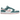 Nike Dunk Low Snakeskin Washed Teal Bleached Coral sneakers sedda från sidan med slangeskinnsdetaljer, vit mellansula och en rosa swoosh-logotyp.