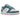 Nike Dunk Low Snakeskin Washed Teal Bleached Coral sneakers i sidoprofil med ormskinnmönster i blågrönt och detaljer i korallrött.