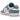 Nike Dunk Low Snakeskin Washed Teal Bleached Coral sneakers i sidovy med teal-färgat ormskinnsmönster och koralldetaljer vid swoosh