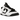 Nike Dunk Low Jumbo Reverse Panda sneakers i sidoprofil med svart läderöverdel, överdimensionerad vit Swoosh-logotyp och en tjock gummisula.