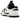 Nike Dunk Low Jumbo Reverse Panda sneakers i en vinklad vy med ovandel i vitt läder, svarta överlägg, kraftiga snören och en gummiyttersula.