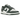Nike Dunk Low Vintage Green sneakers i sidoprofil med vit läderovandel, mörkgröna överdrag, grön swoosh och en matchande grön yttersula i gummi.