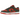 Nike Dunk Low Mystic Red Cargo Khaki sneakers i profil, som visar en röd ovandel med mörkgröna läderdetaljer, matchande swoosh och klassisk yttersula.