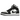 Air Jordan 1 Mid Panda sneakers i sidovy med klassisk svart och vit läderdesign, snörning och vit gummisula med inbyggd Air-dämpning
