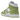 Air Jordan 1 Mid Green Python sneakers i profil med vit läderbas, gröna texturerade ormskinnsöverdrag och grön swoosh.