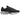 Nike Air Max Dn Black Dark Grey sneakers i en vinklad vy, som visar den svarta ovandelen, texturerad mesh och den markanta Air-sulan baktill