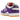 Nike SB Dunk Low Pro ISO Orange Label Court Purple sneakers i sidoprofil med lila läderovandel, vit mellansula och orange logodetaljer