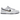 Nike Dunk Low 3D Swoosh sneakers i klassisk sidoprofil med vit läderbas, grå overlays och en unik, skiktad 3D swoosh-logotyp på sidan.