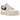 Nike Air Force 1 Low 07 SE Just Do It Photon Dust Team Red sneakers i sidoprofil med grå ovandel och röda detaljer