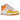 Nike Dunk Low Disrupt 2 Sunrise sneakers i vinklad profil med pastellfärgade överlägg, broderad swoosh och vit läderbas.