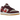 Nike SB Dunk Low Skate Like a Girl sneakers i sidoprofil med mockaöverdel i vinrött och off-white swoosh-logotyp samt gummisula