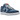 Nike SB Dunk Low Pro Why So Sad sneakers sidoprofil med blå ovandel i läder, gul swoosh och vit mellansula med distinkta röda detaljer.