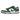 Nike Dunk Low Michigan State Satin sneakers i sidoprofil med glansig grön satinyta, vit mellansula och gröna detaljer vid snörningen.