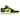 Air Jordan 1 Low SE Black Cat Volt sneakers i sidoprofil med svarta mockapaneler, neongula detaljer och vit mellansula