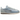 Nike Cortez Textile Light Pumice (Women's) sneakers i en vinklad profil med grå textil ovandel, vit läder-swoosh och en randig skumsula